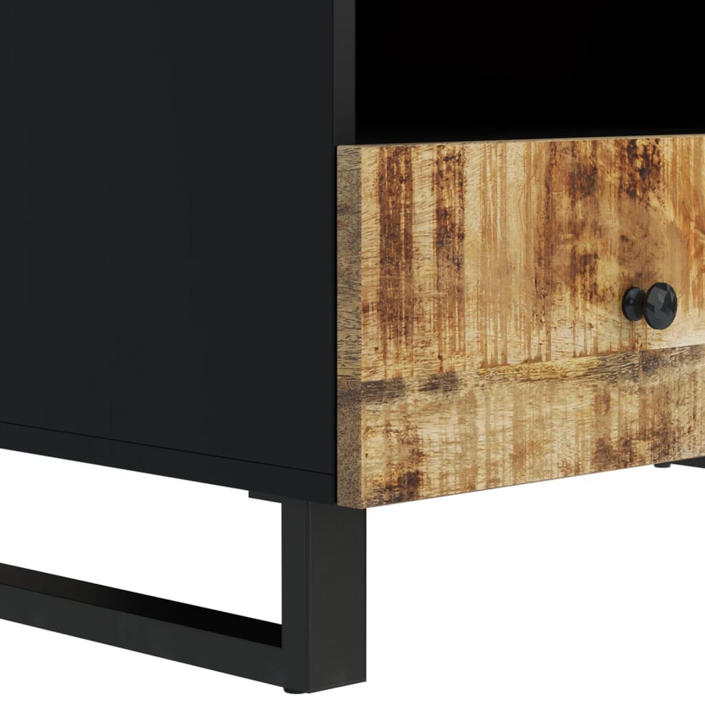 Table basse 80x54x40 cm Bois de manguier solide et d'ingénierie - XIOS