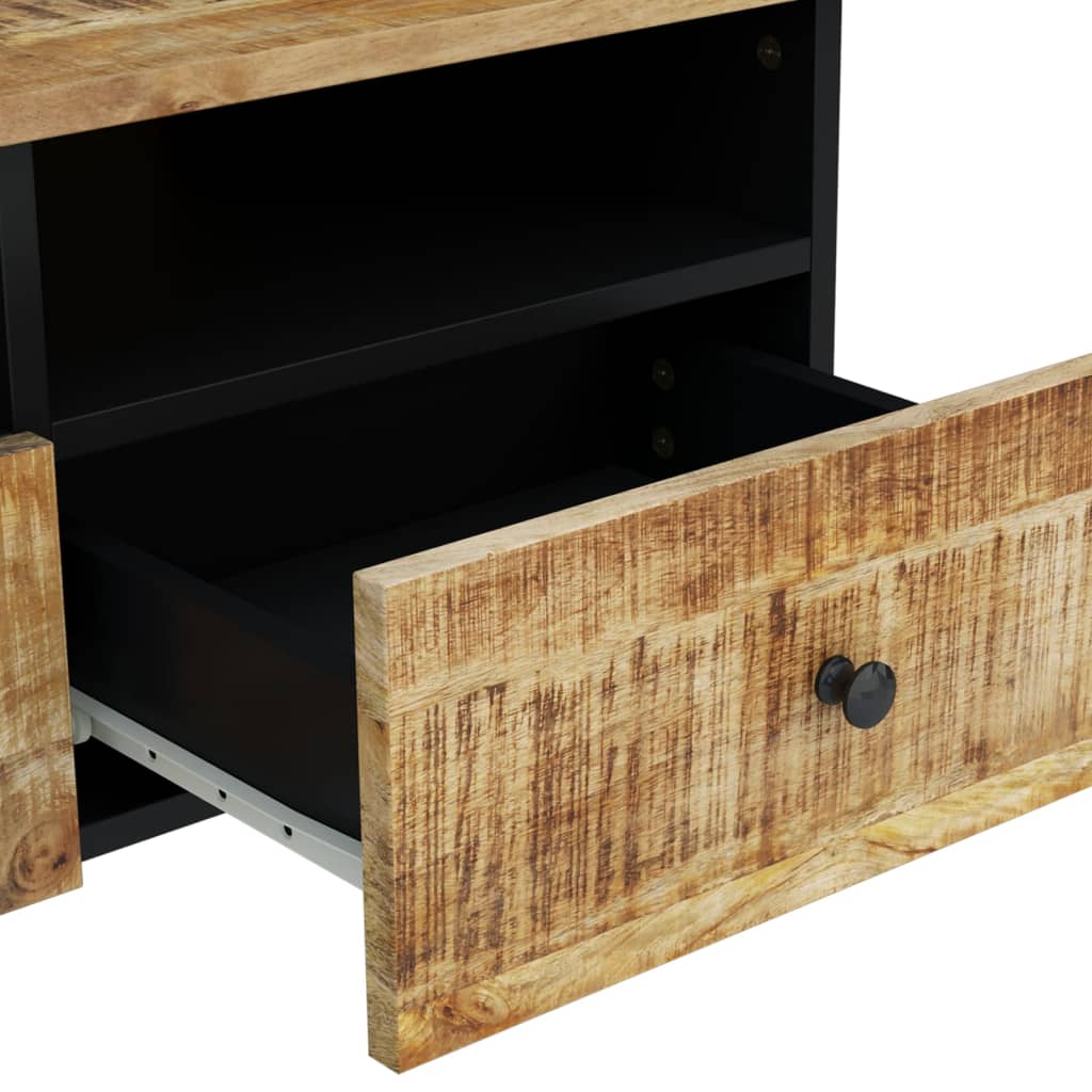 Table basse 80x54x40 cm Bois de manguier solide et d'ingénierie - XIOS