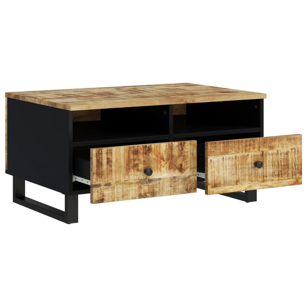 Table basse 80x54x40 cm Bois de manguier solide et d'ingénierie - XIOS