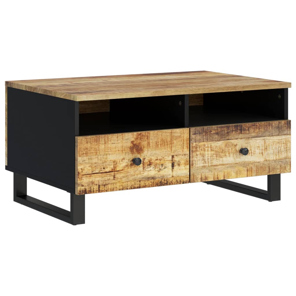 Table basse 80x54x40 cm Bois de manguier solide et d'ingénierie - XIOS