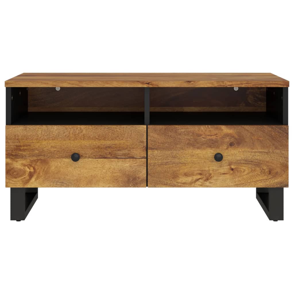 Table basse 80x54x40 cm Bois de manguier solide et d'ingénierie - XIOS
