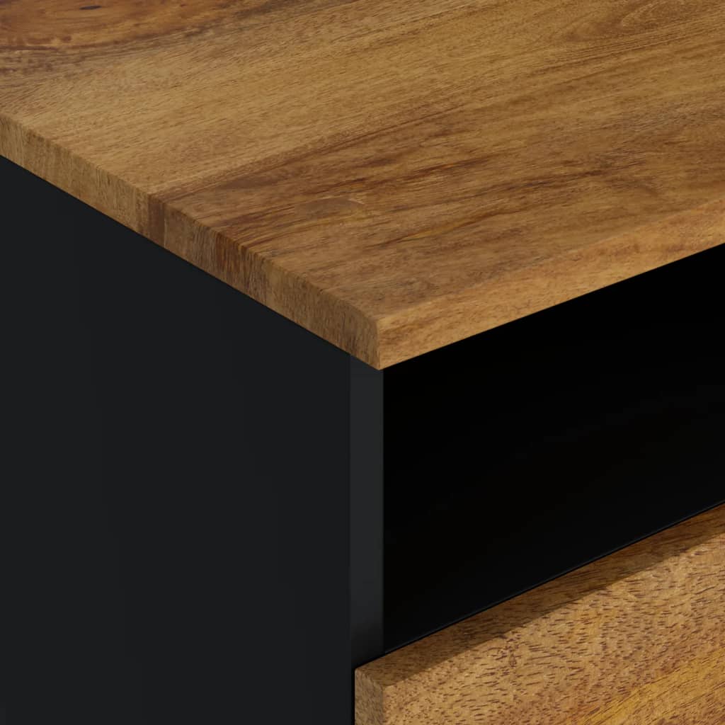 Table basse 80x54x40 cm Bois de manguier solide et d'ingénierie - XIOS