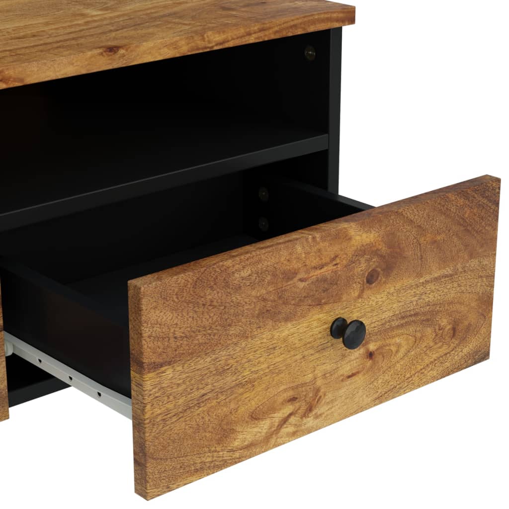 Table basse 80x54x40 cm Bois de manguier solide et d'ingénierie - XIOS