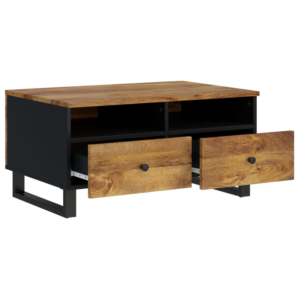 Table basse 80x54x40 cm Bois de manguier solide et d'ingénierie - XIOS