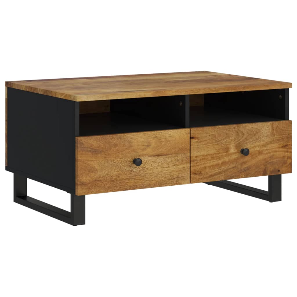 Table basse 80x54x40 cm Bois de manguier solide et d'ingénierie - XIOS