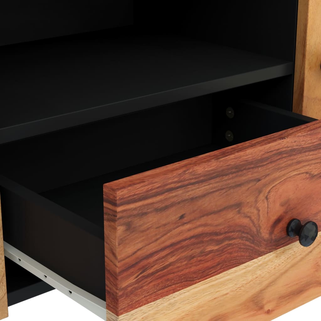 Meuble TV 105x33,5x46 cm bois d'acacia solide et d'ingénierie - XIOS