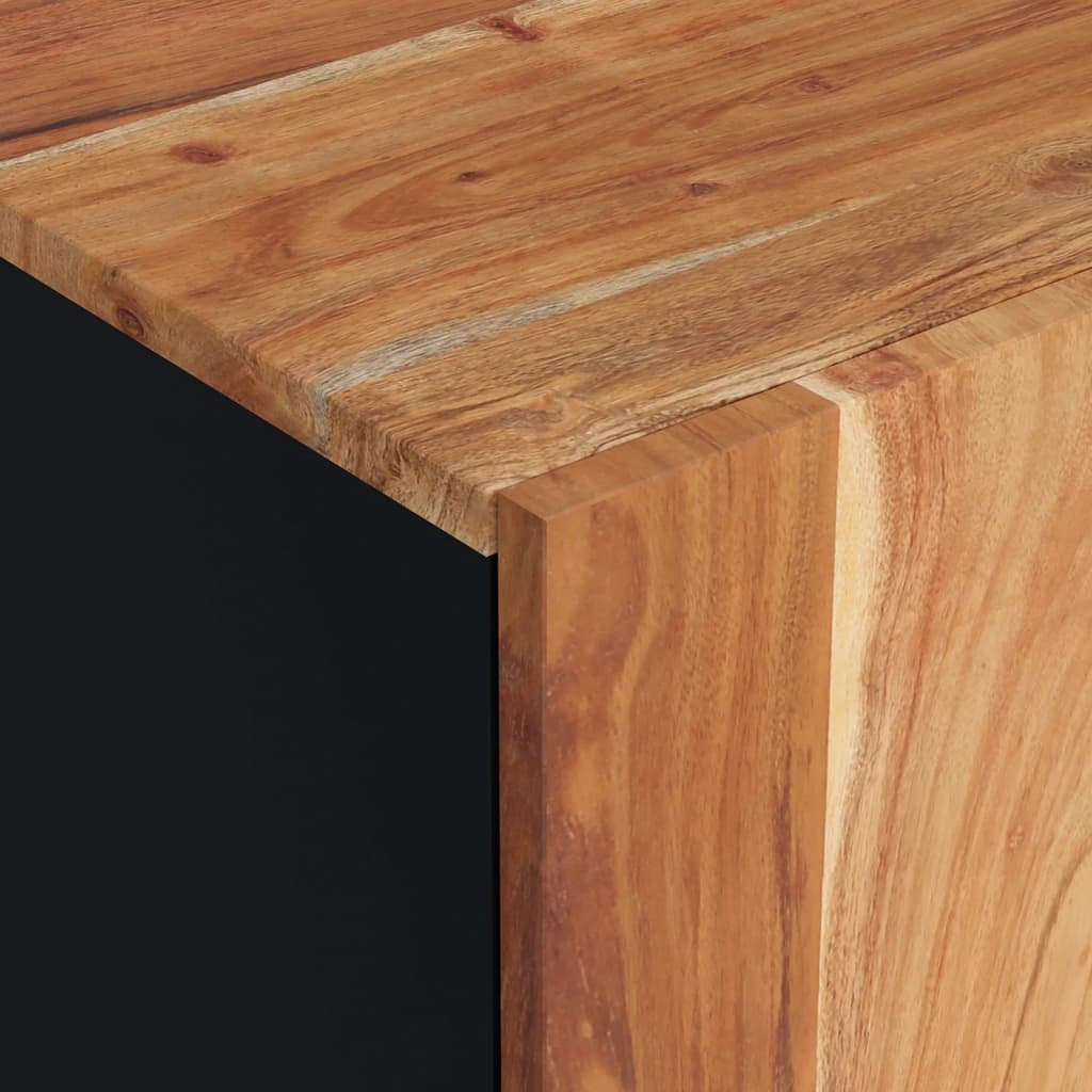 Meuble TV 105x33,5x46 cm bois d'acacia solide et d'ingénierie - XIOS