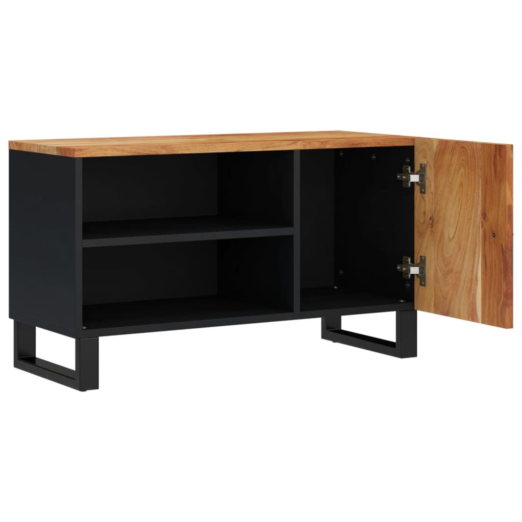 Meuble TV 80x33x46 cm bois d'acacia solide et d'ingénierie - XIOS