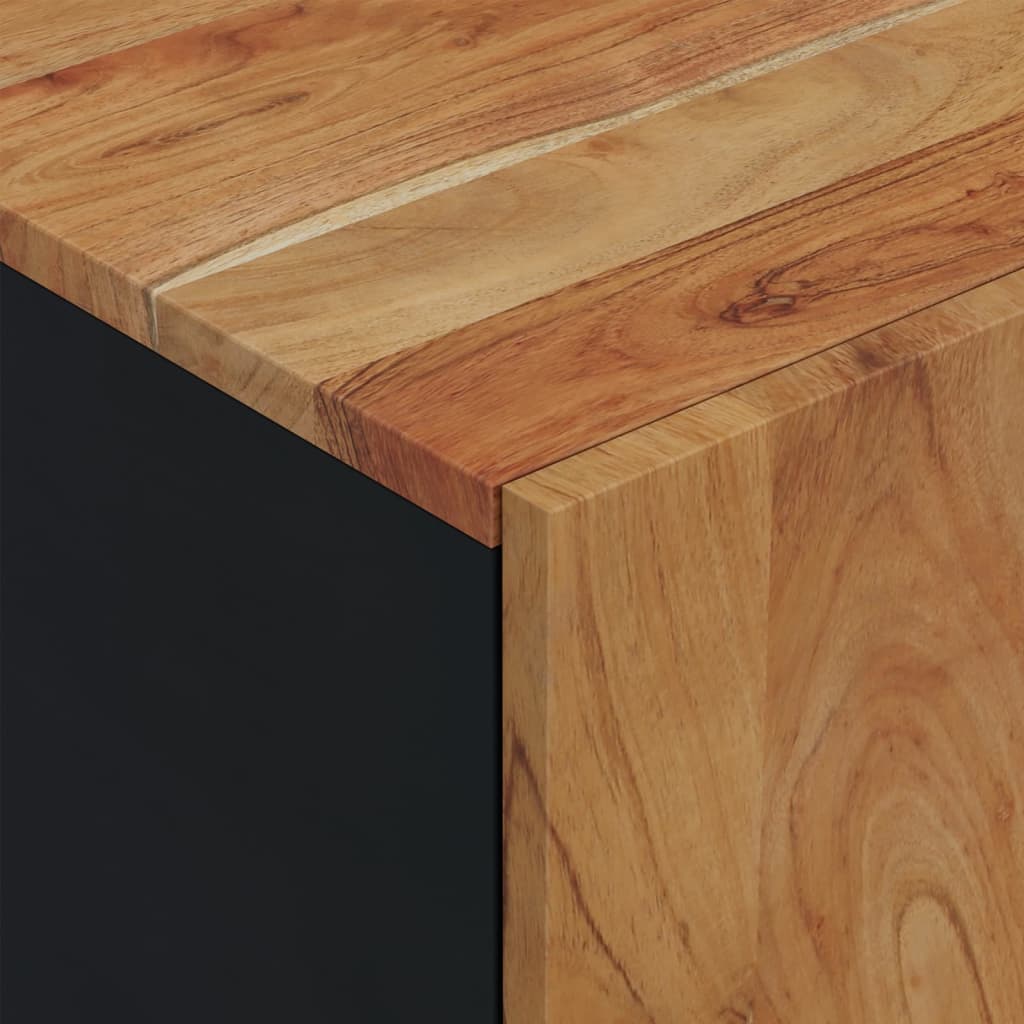 Meuble TV 80x33x46 cm bois d'acacia solide et d'ingénierie - XIOS