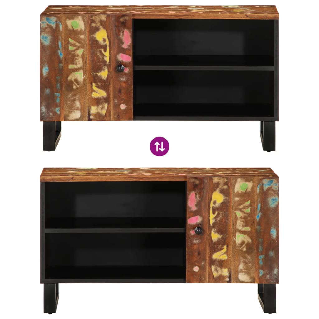 Meuble TV 80x33x46 cm bois de récupération et d'ingénierie - XIOS