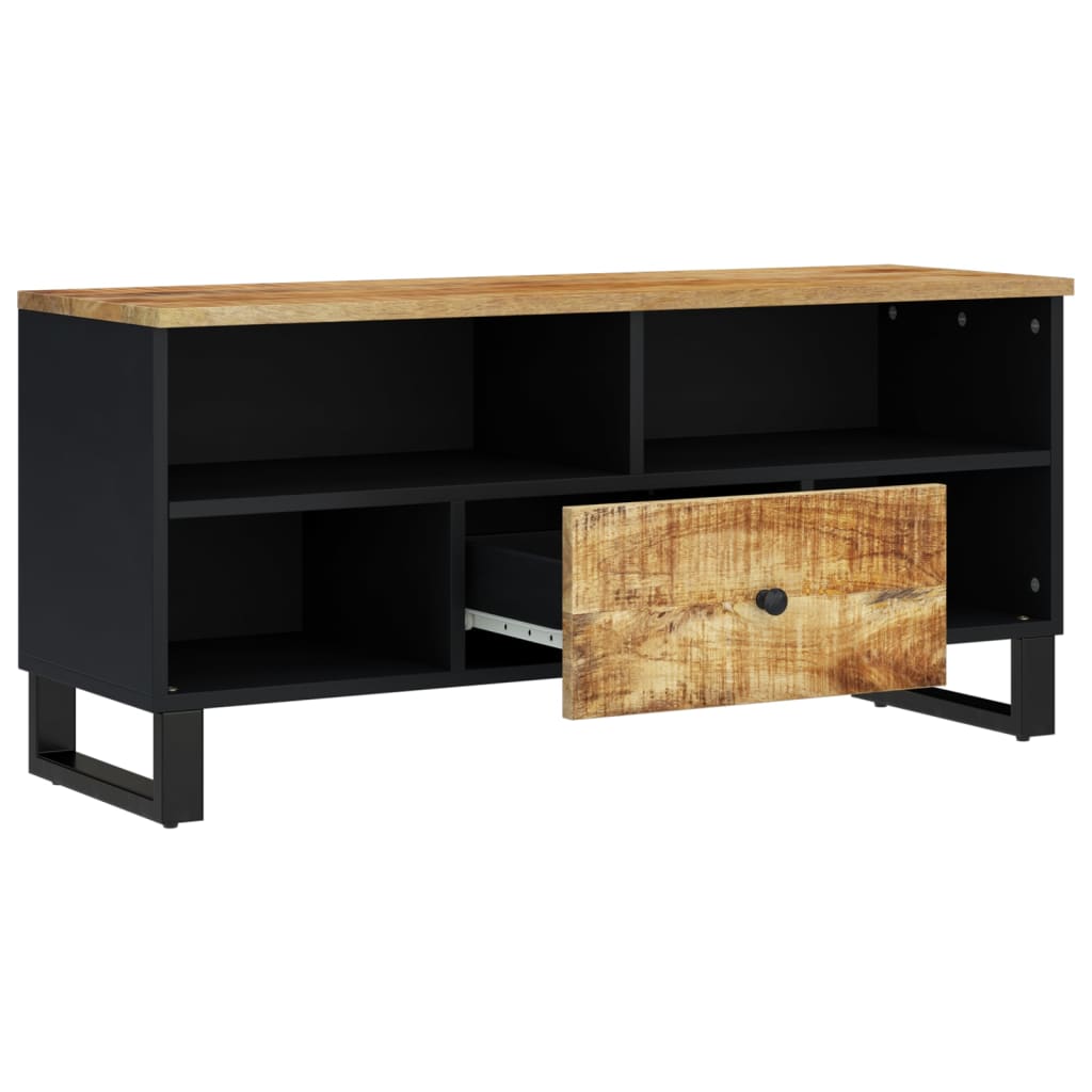 Meuble TV 100x33x46 cm bois de manguier et d'ingénierie - XIOS