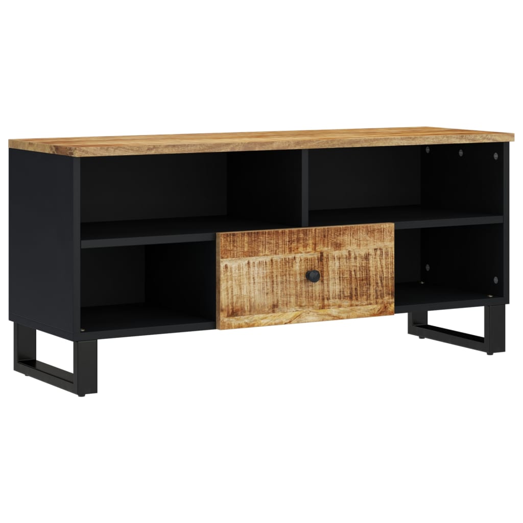 Meuble TV 100x33x46 cm bois de manguier et d'ingénierie - XIOS