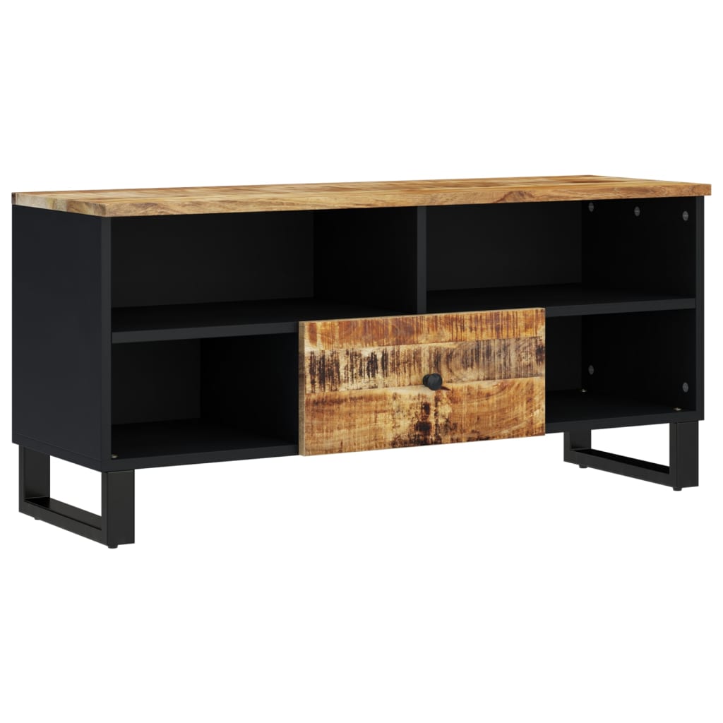 Meuble TV 100x33x46 cm bois de manguier et d'ingénierie - XIOS