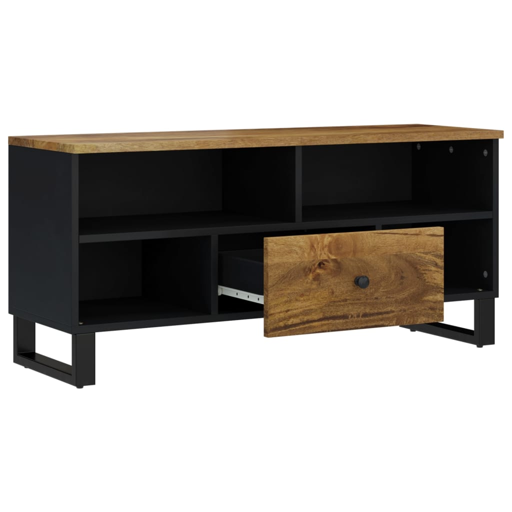 Meuble TV 100x33x46 cm bois de manguier et d'ingénierie - XIOS