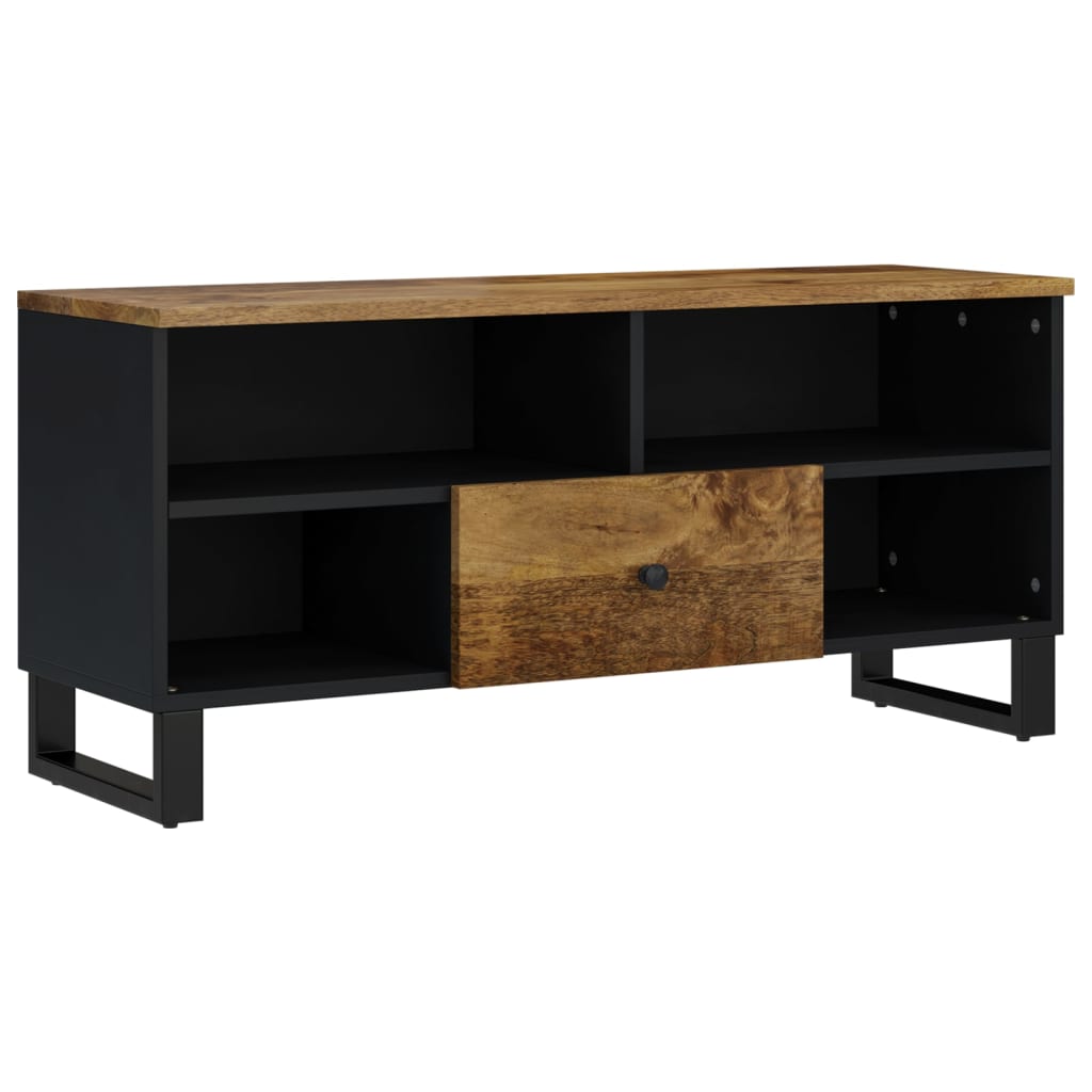 Meuble TV 100x33x46 cm bois de manguier et d'ingénierie - XIOS