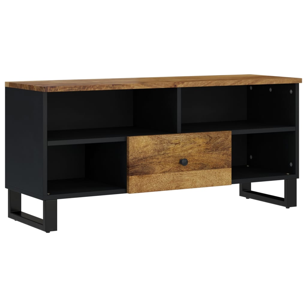 Meuble TV 100x33x46 cm bois de manguier et d'ingénierie - XIOS
