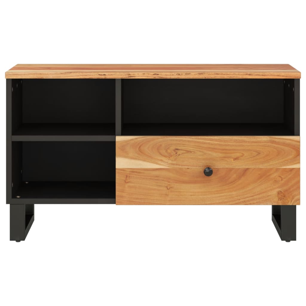 Meuble TV 80x33x46 cm bois d'acacia solide et bois d'ingénierie - XIOS