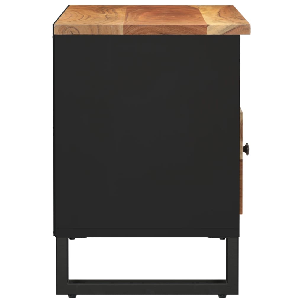 Meuble TV 80x33x46 cm bois d'acacia solide et bois d'ingénierie - XIOS