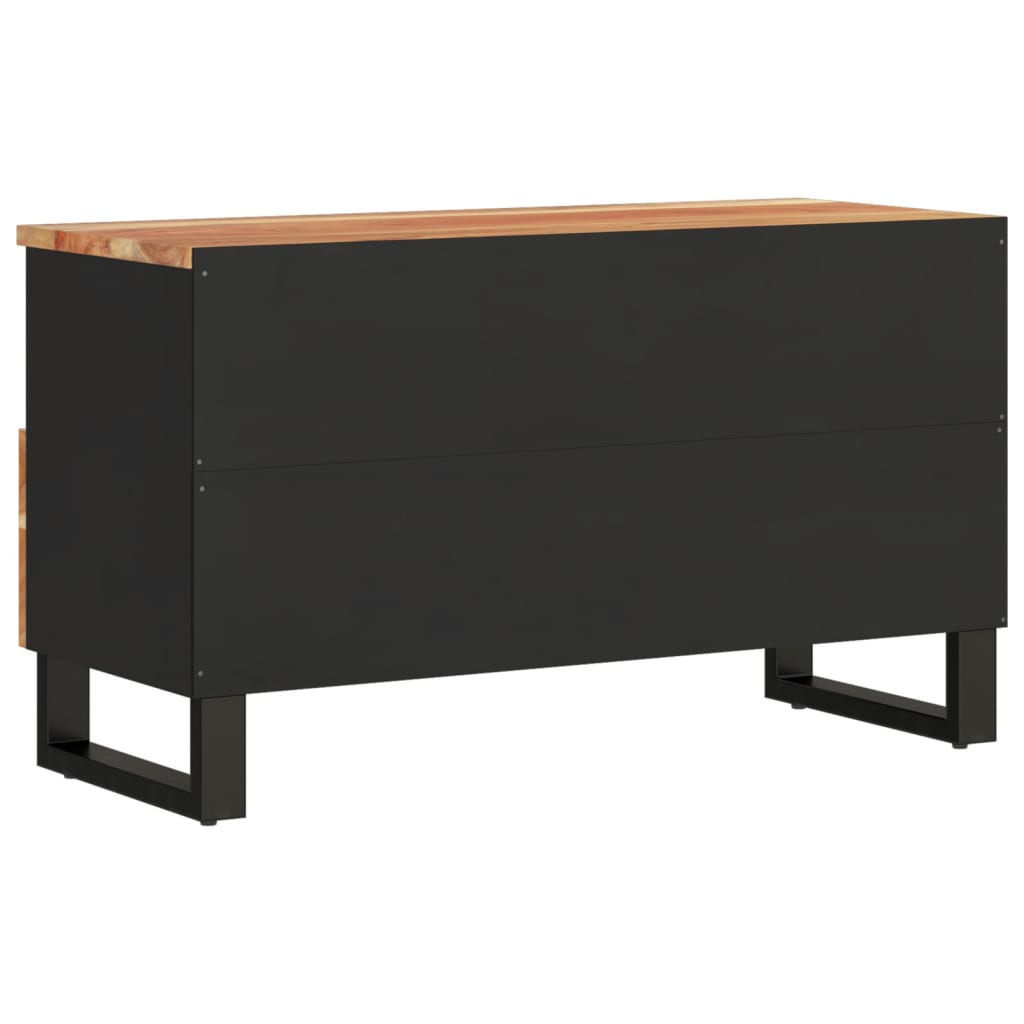 Meuble TV 80x33x46 cm bois d'acacia solide et bois d'ingénierie - XIOS