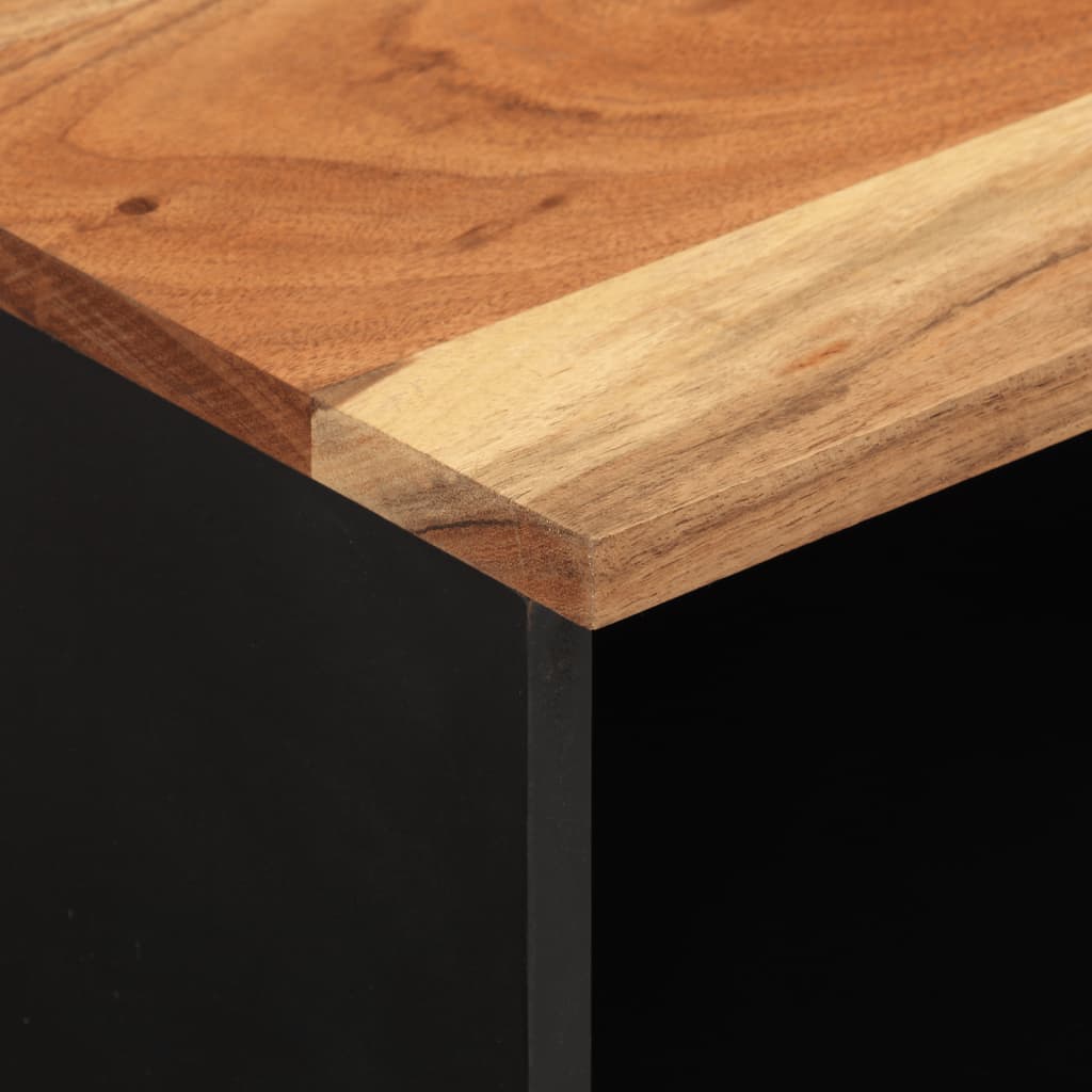 Meuble TV 80x33x46 cm bois d'acacia solide et bois d'ingénierie - XIOS