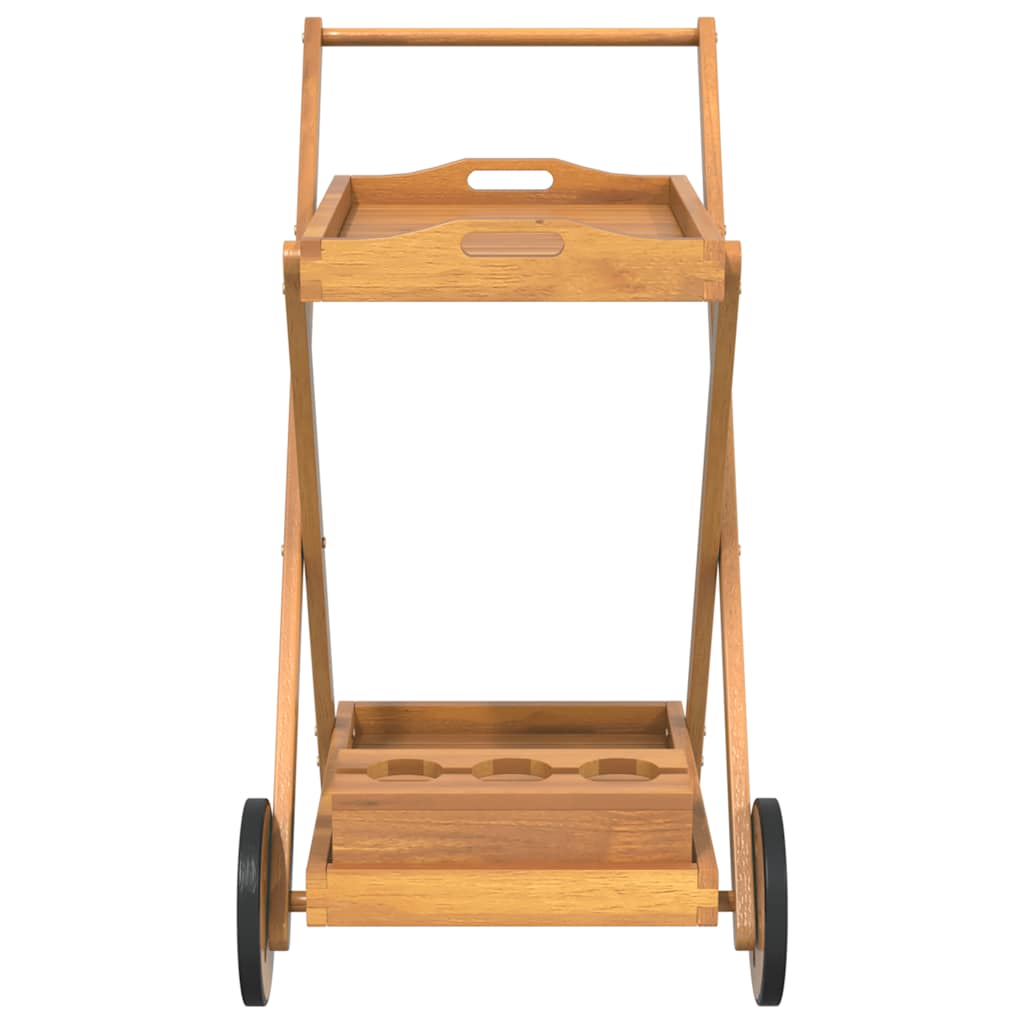 Chariot à thé 54x87x90 cm bois massif d'acacia - XIOS