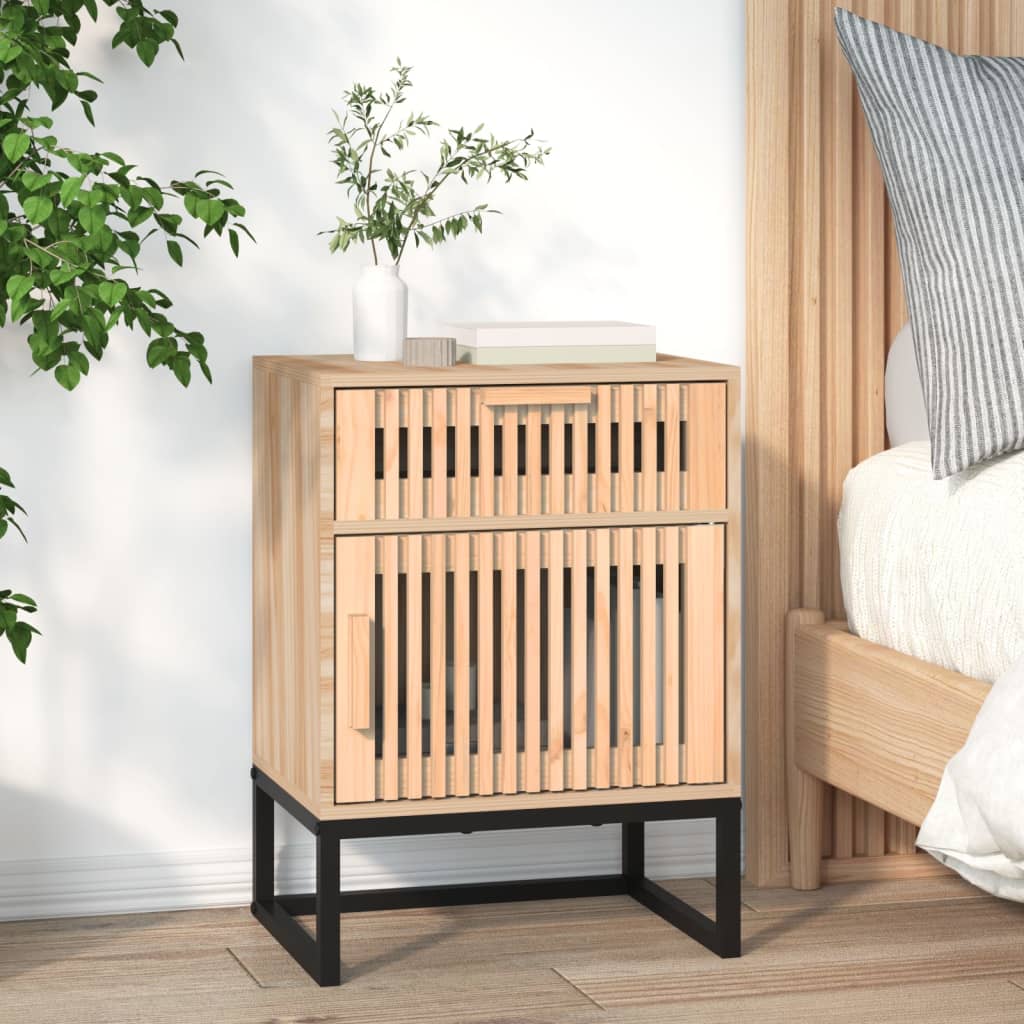 Tables de chevet 2 pcs 40x30x55,5 cm bois ingénierie et fer - XIOS
