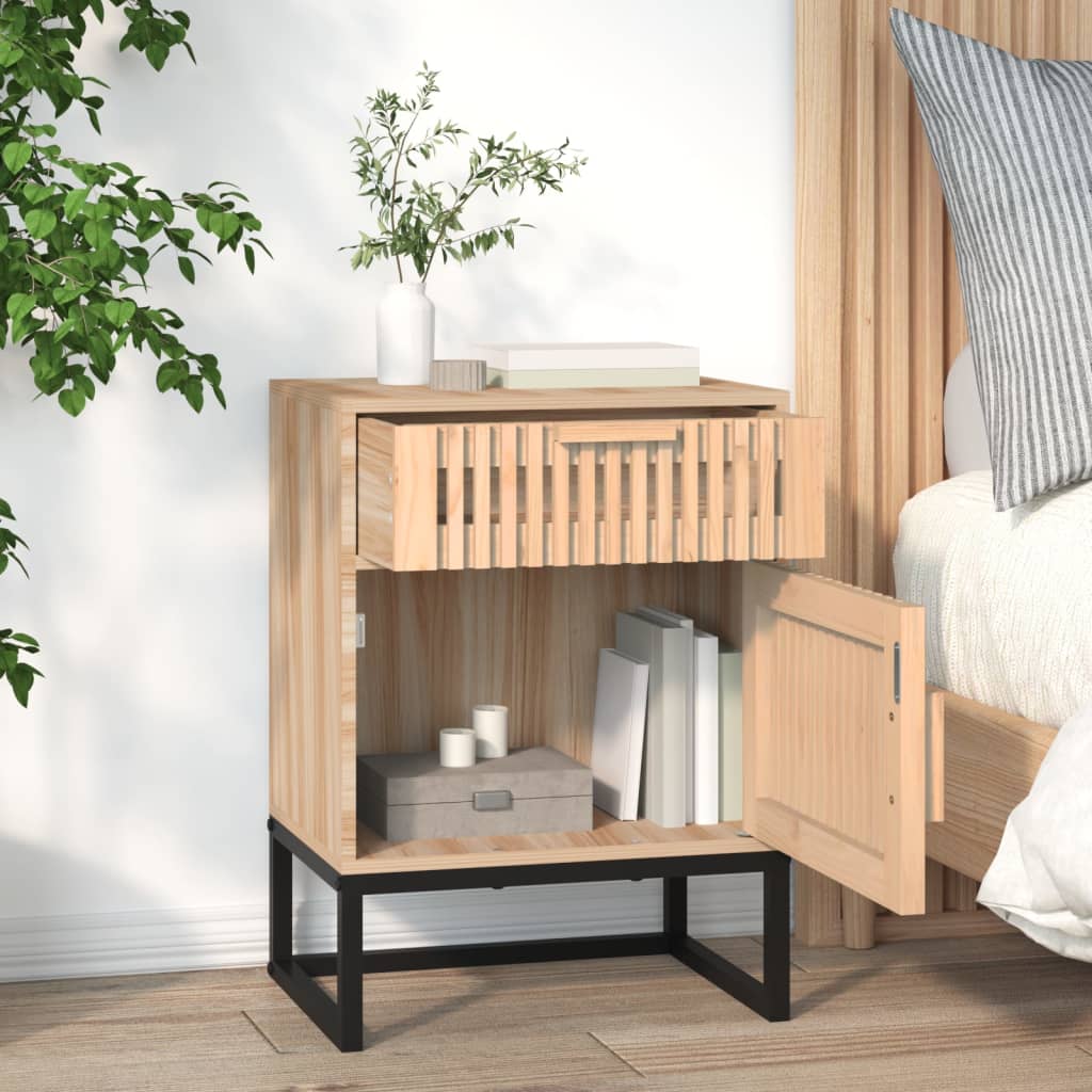 Tables de chevet 2 pcs 40x30x55,5 cm bois ingénierie et fer - XIOS