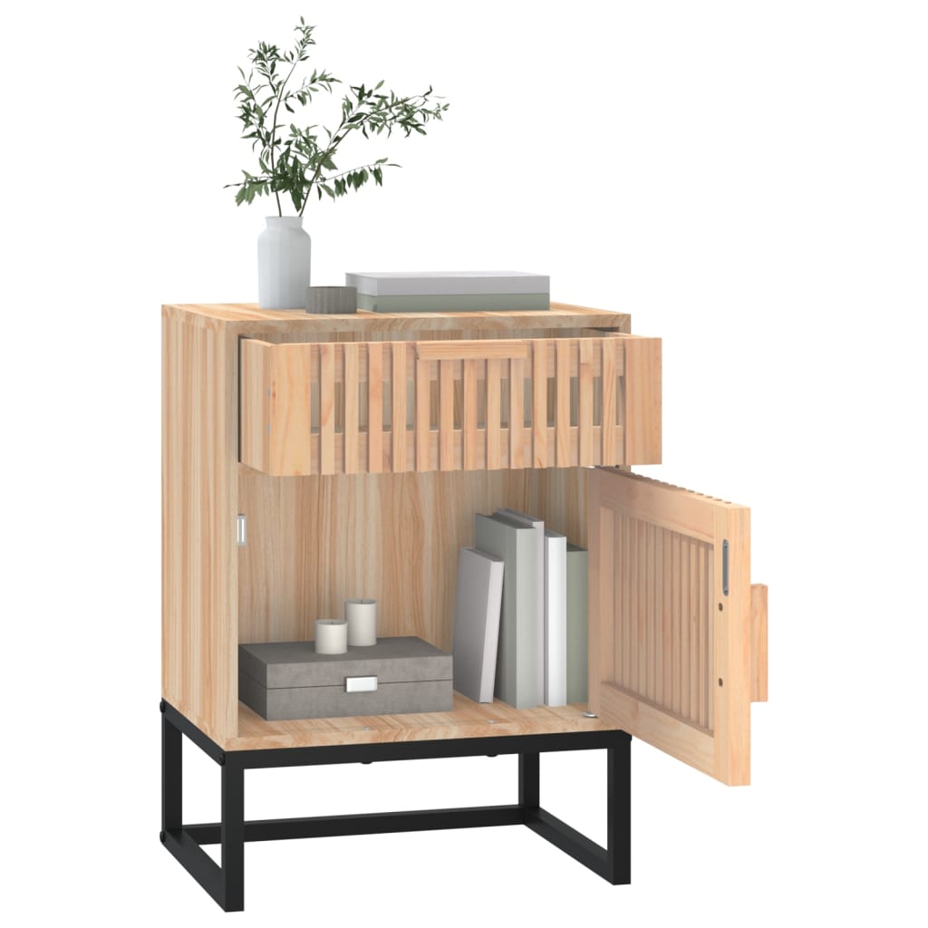 Tables de chevet 2 pcs 40x30x55,5 cm bois ingénierie et fer - XIOS