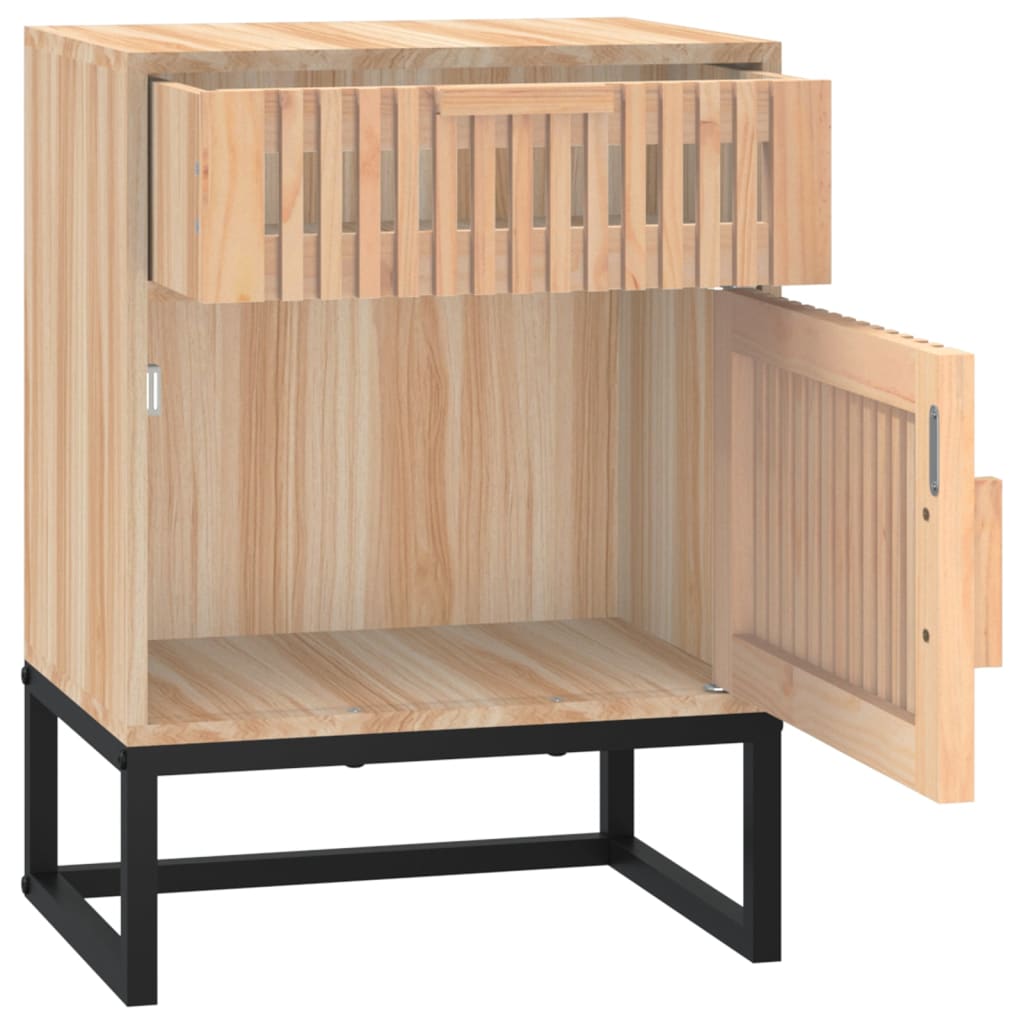 Tables de chevet 2 pcs 40x30x55,5 cm bois ingénierie et fer - XIOS