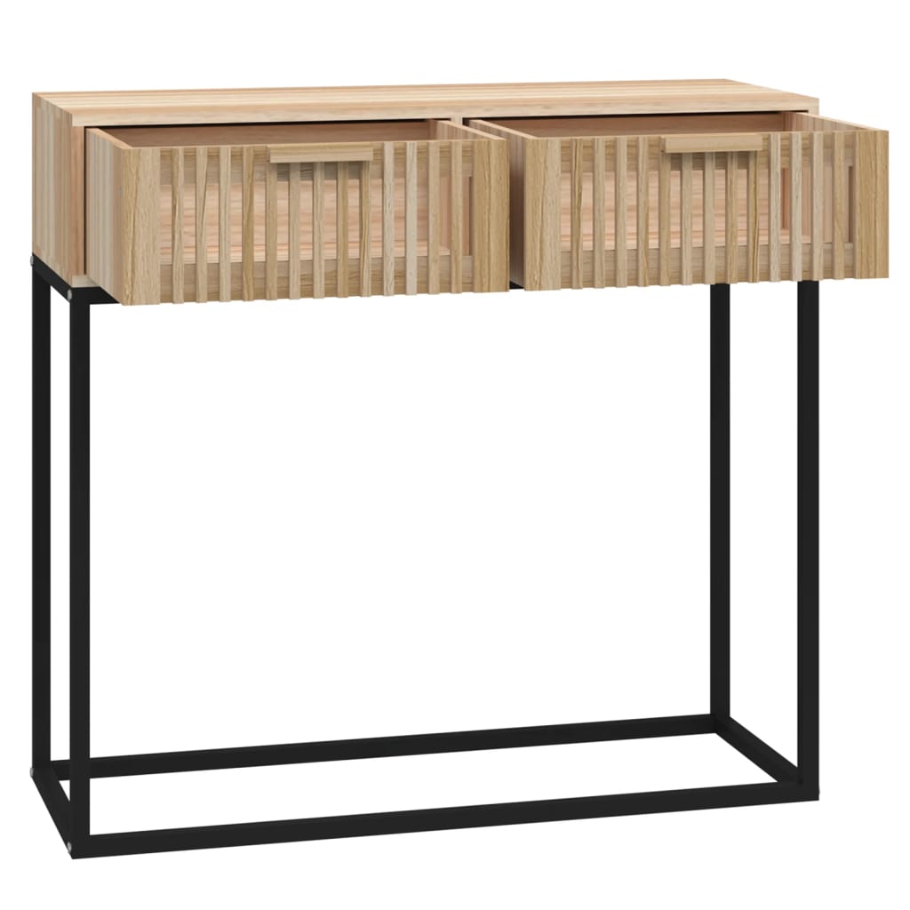 Table console 80x30x75 cm bois d'ingénierie et fer - XIOS