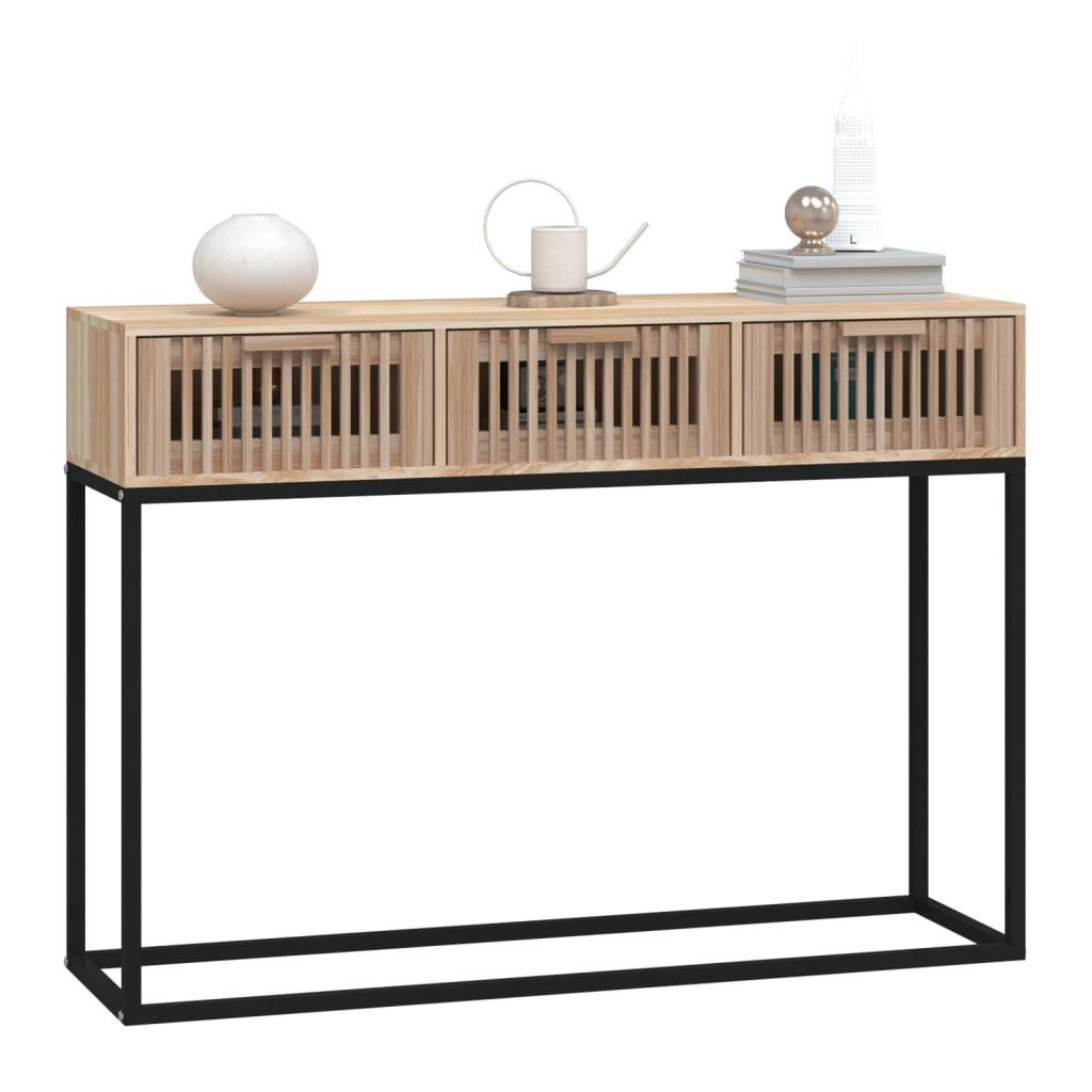 Table console 105x30x75 cm bois d'ingénierie et fer - XIOS