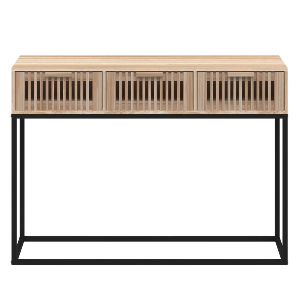 Table console 105x30x75 cm bois d'ingénierie et fer - XIOS