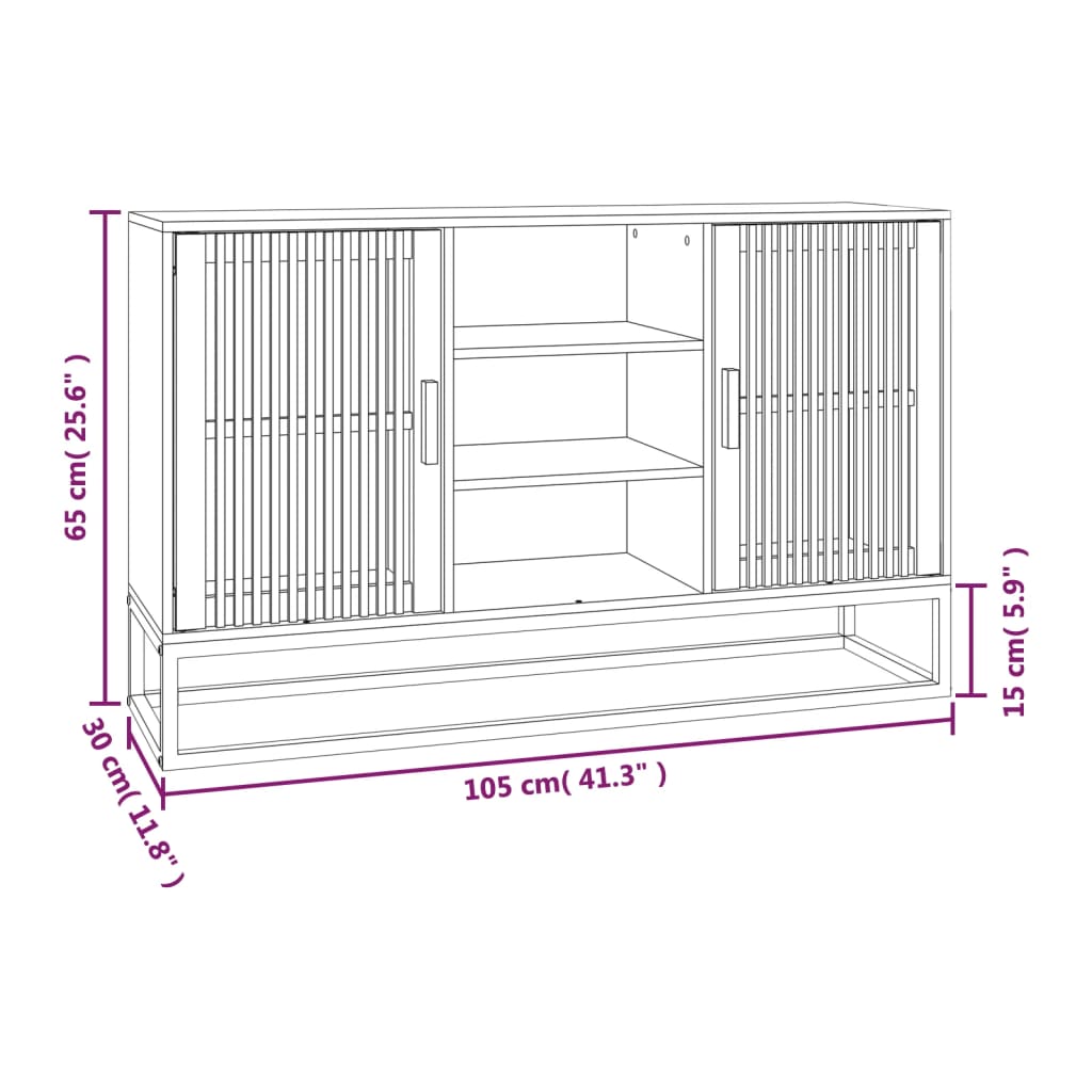 Buffet 105x30x65 cm bois d'ingénierie - XIOS