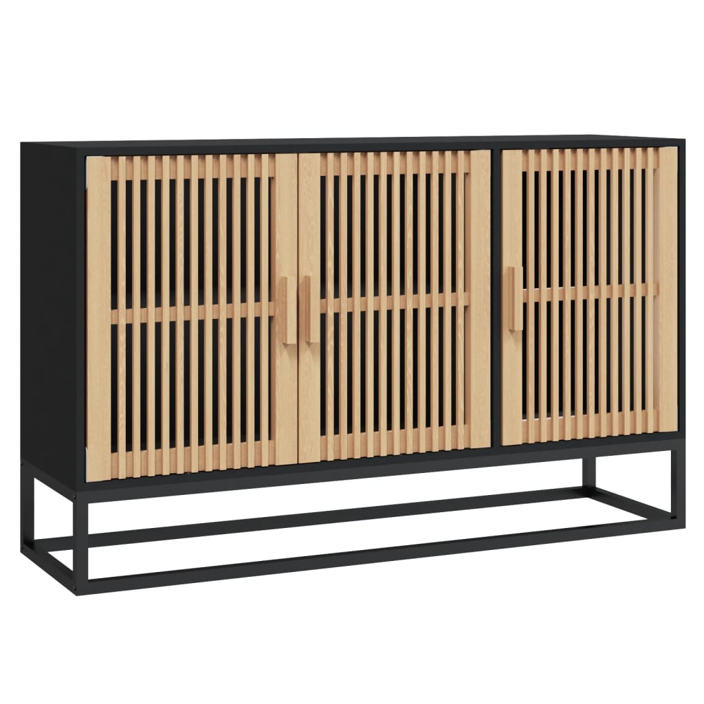 Buffet noir 105x30x65 cm bois d'ingénierie - XIOS