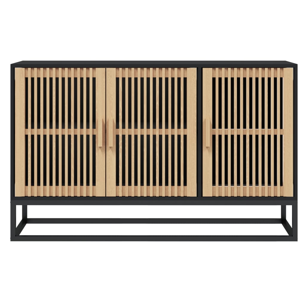 Buffet noir 105x30x65 cm bois d'ingénierie - XIOS