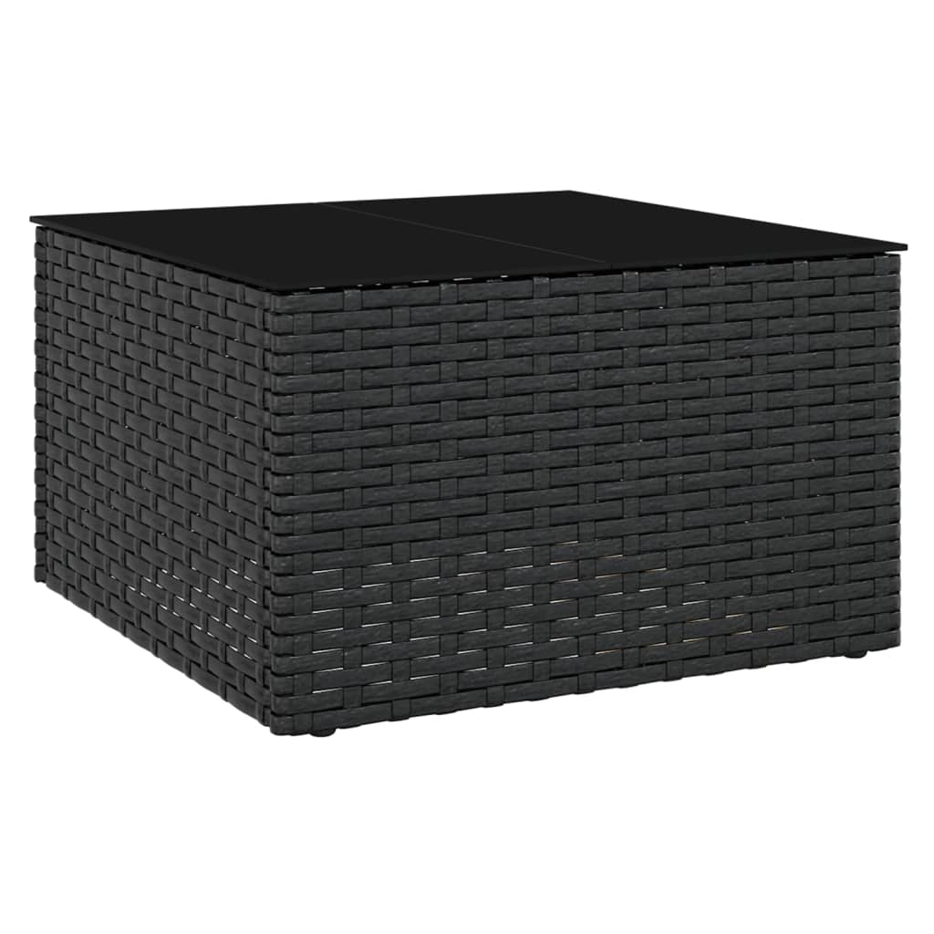 Salon de jardin 2 pcs avec coussins Noir Résine tressée Salons de jardin vidaXL