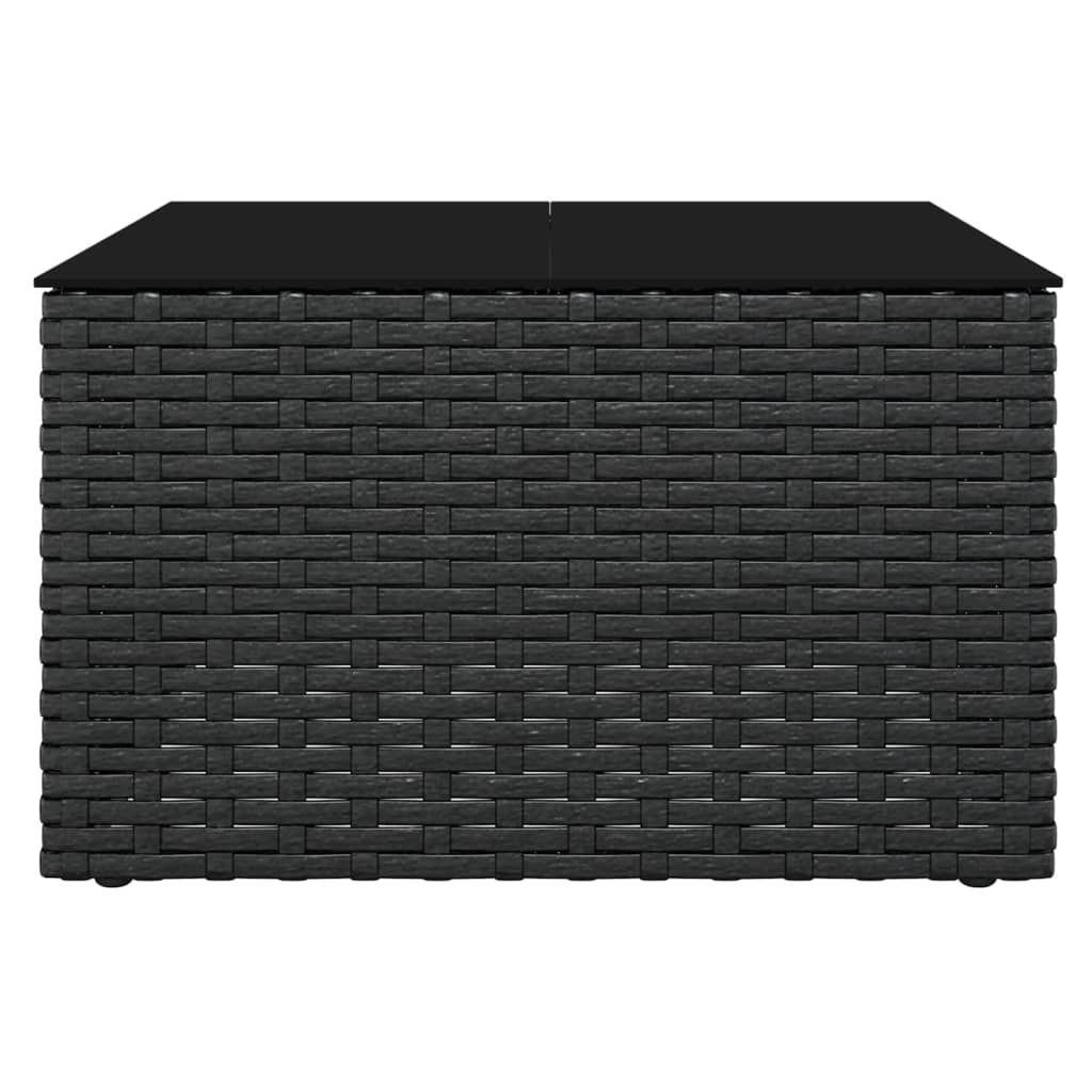 Salon de jardin 2 pcs avec coussins Noir Résine tressée Salons de jardin vidaXL