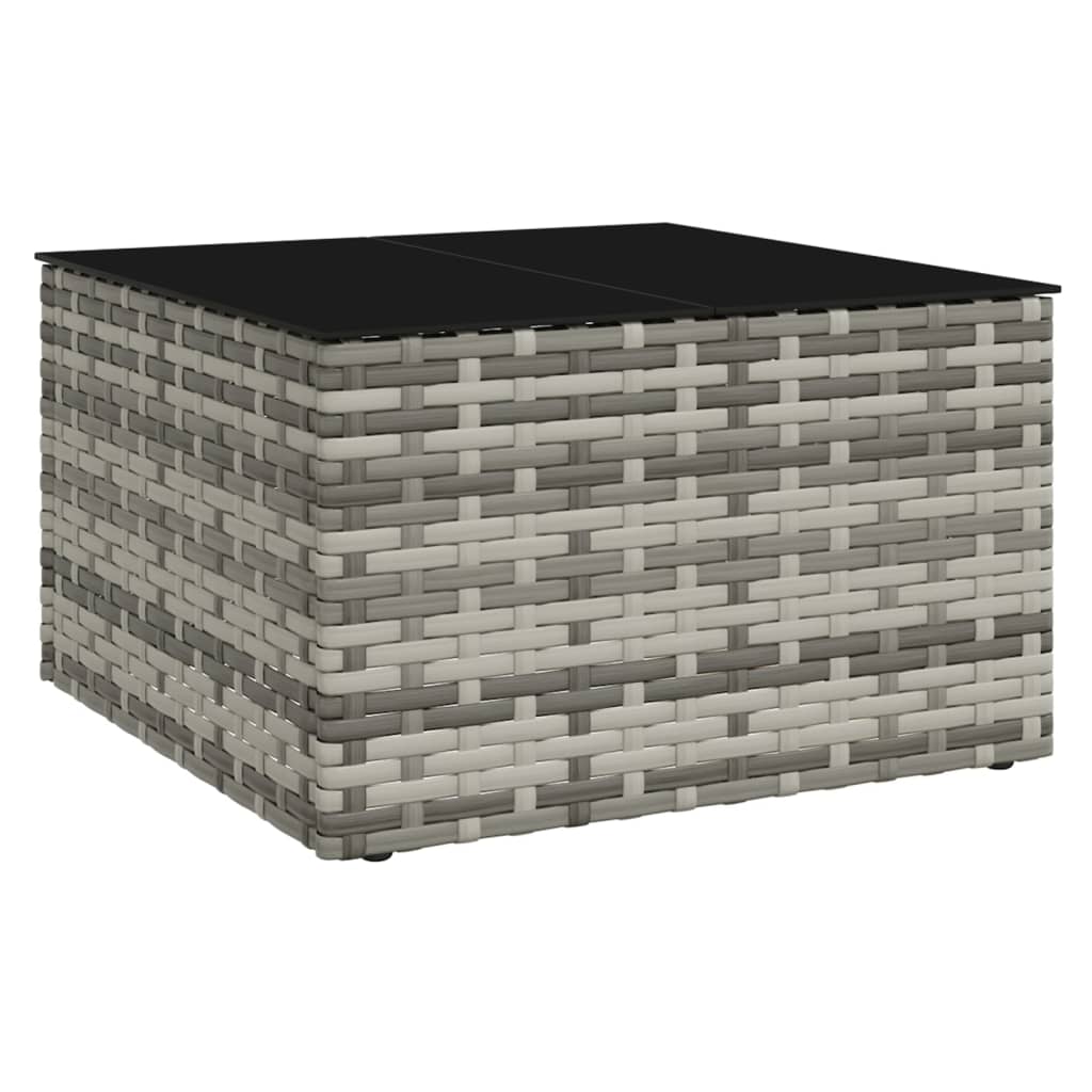 Salon de jardin 2 pcs avec coussins Gris Résine tressée Salons de jardin vidaXL