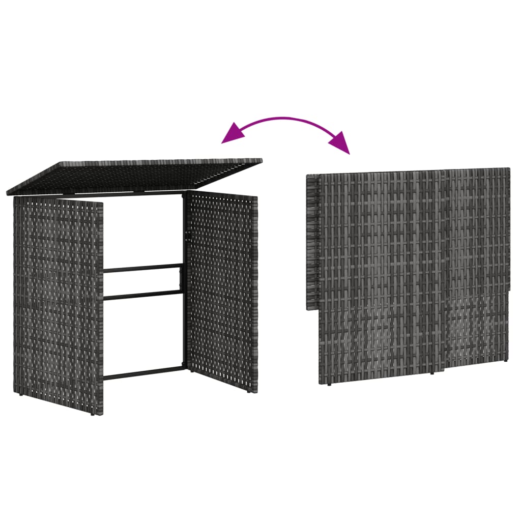 Canapé de jardin avec table et coussins en forme de L gris - XIOS