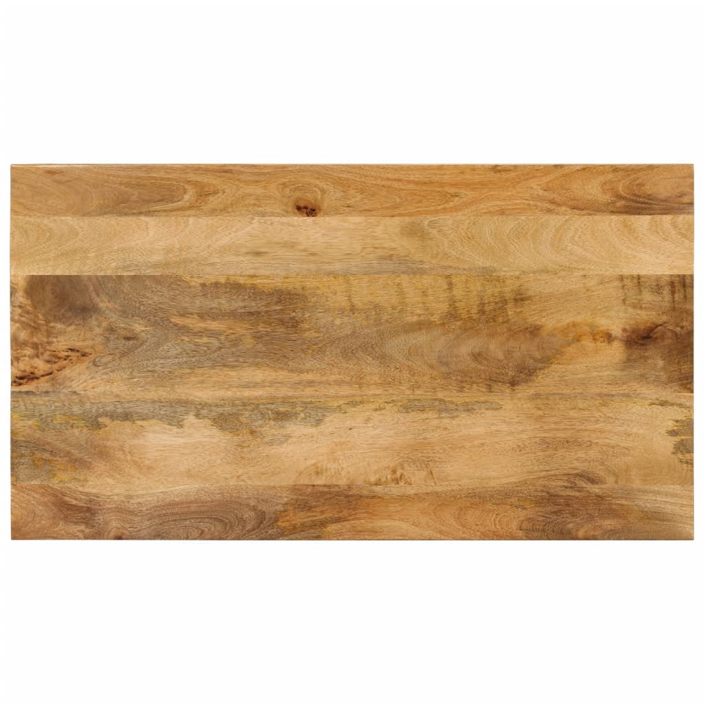 Table basse 2 niveaux 100x55x38cm bois manguier massif et acier - XIOS