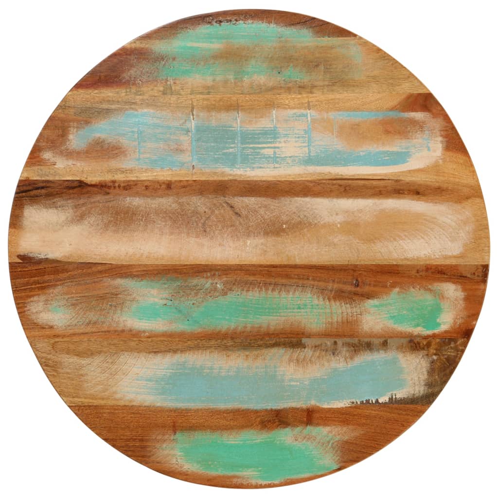 Table basse Ø50x40 cm bois de récupération massif et acier - XIOS