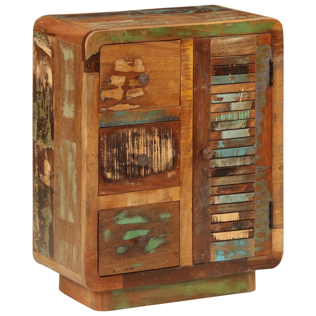 Buffet avec 3 tiroirs 55x30x70 cm bois de récupération massif - XIOS