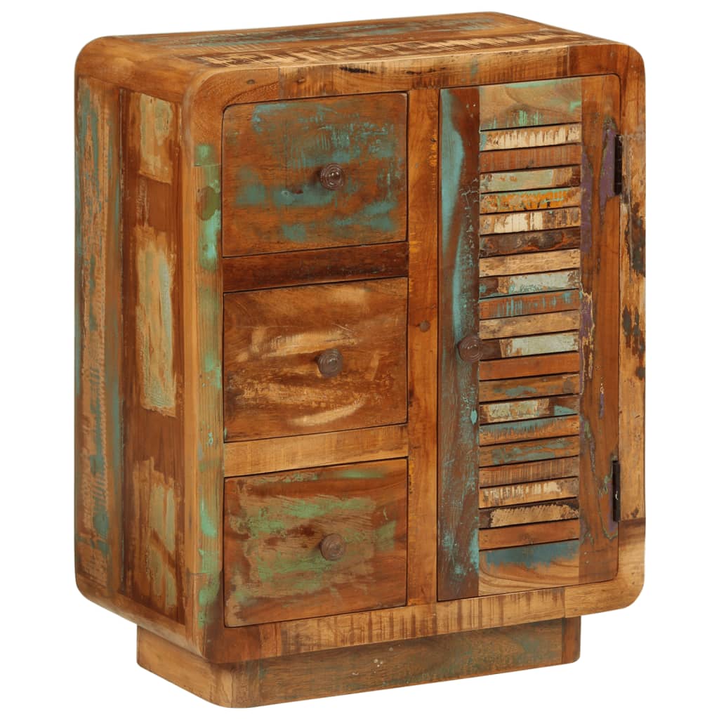 Buffet avec 3 tiroirs 55x30x70 cm bois de récupération massif