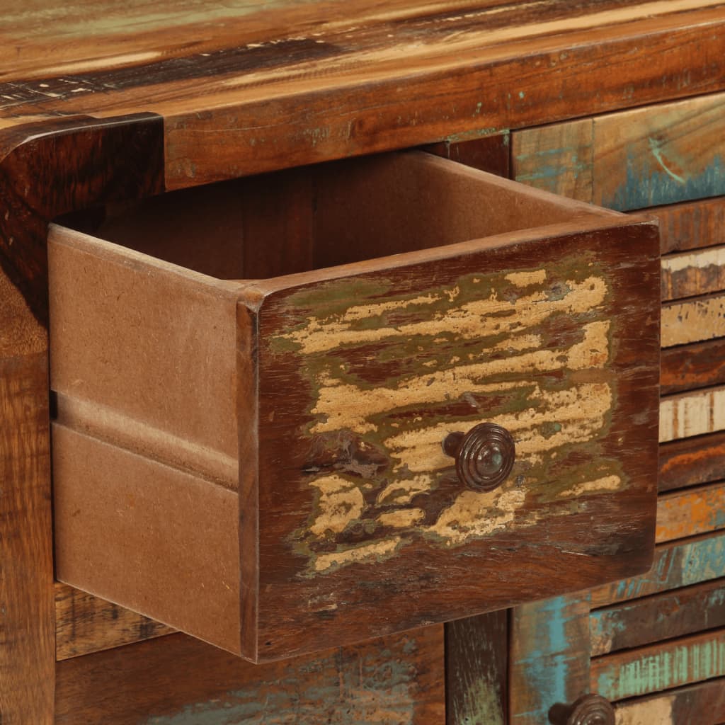 Buffet avec 3 tiroirs 55x30x70 cm bois de récupération massif - XIOS
