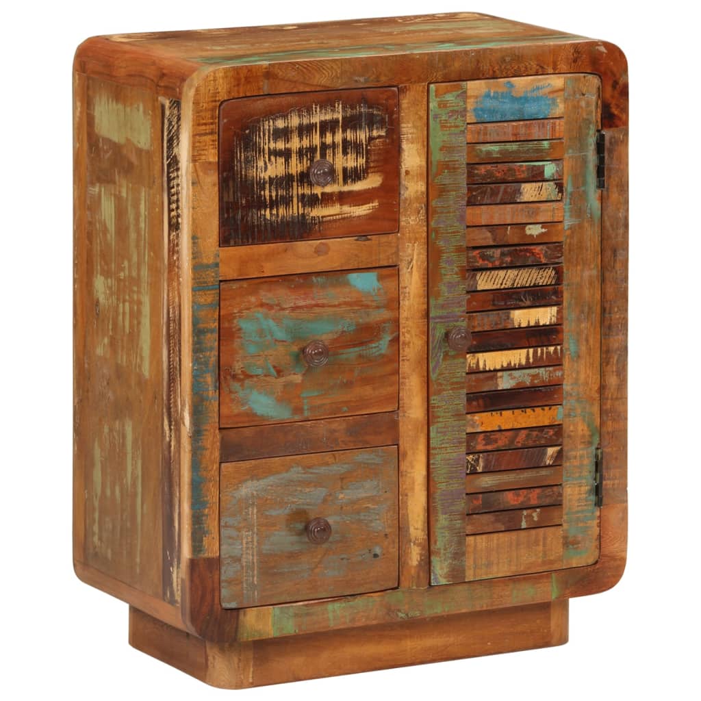 Buffet avec 3 tiroirs 55x30x70 cm bois de récupération massif - XIOS