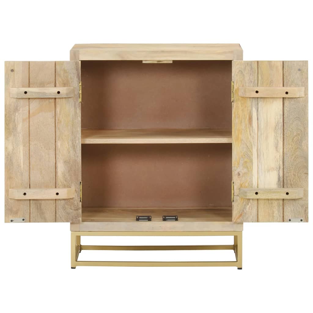 Buffet avec 2 portes 55x30x70 cm bois massif de manguier - XIOS
