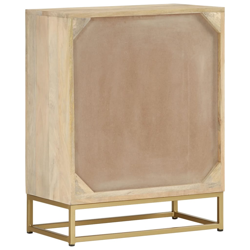 Buffet avec 2 portes 55x30x70 cm bois massif de manguier - XIOS