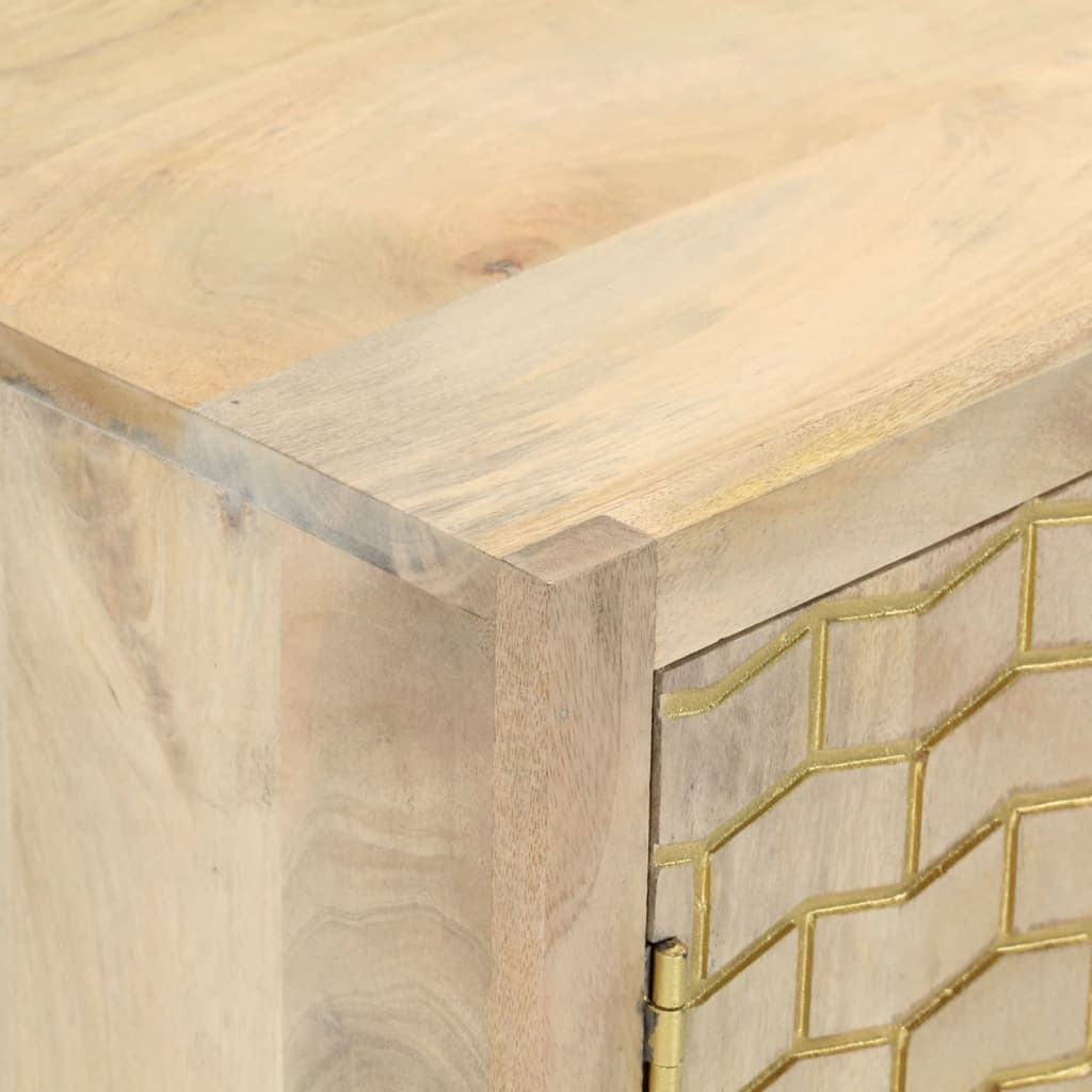 Buffet avec 2 portes 55x30x70 cm bois massif de manguier - XIOS
