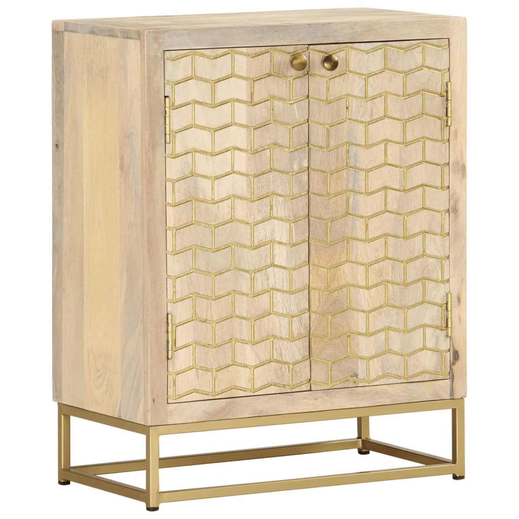 Buffet avec 2 portes 55x30x70 cm bois massif de manguier - XIOS