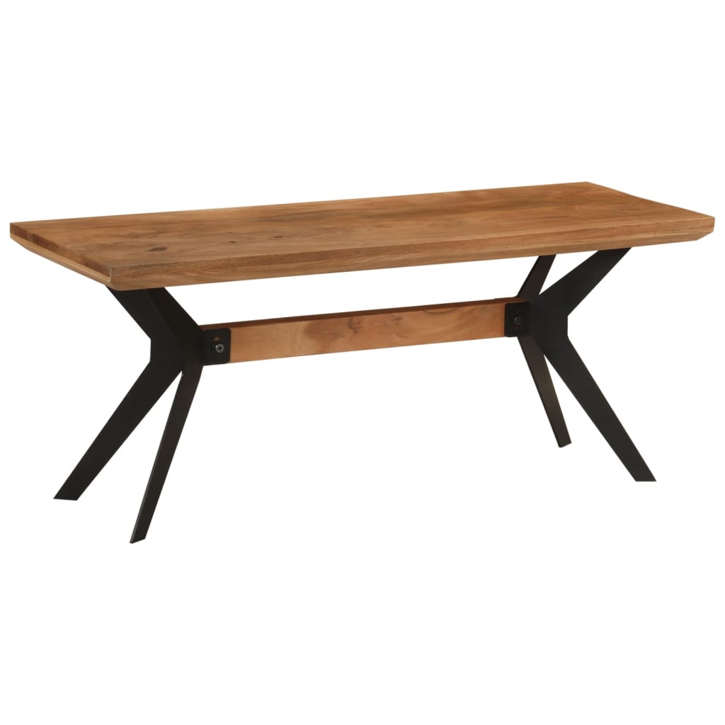 Banc de salle à manger 110x40x46 cm bois massif acacia et acier - XIOS